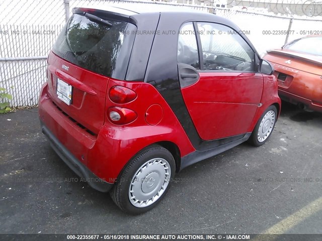 WMEEJ3BA7DK631379 - 2013 SMART FORTWO PURE/PASSION RED photo 4