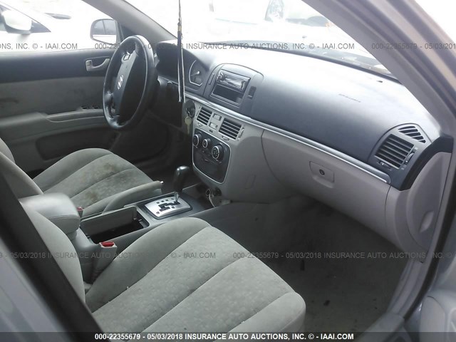 5NPEU46F36H025225 - 2006 HYUNDAI SONATA GLS/LX GRAY photo 5