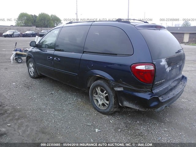 2D4GP44L05R130737 - 2005 DODGE GRAND CARAVAN SXT BLUE photo 3