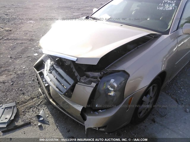 1G6DM57T060192681 - 2006 CADILLAC CTS GOLD photo 6
