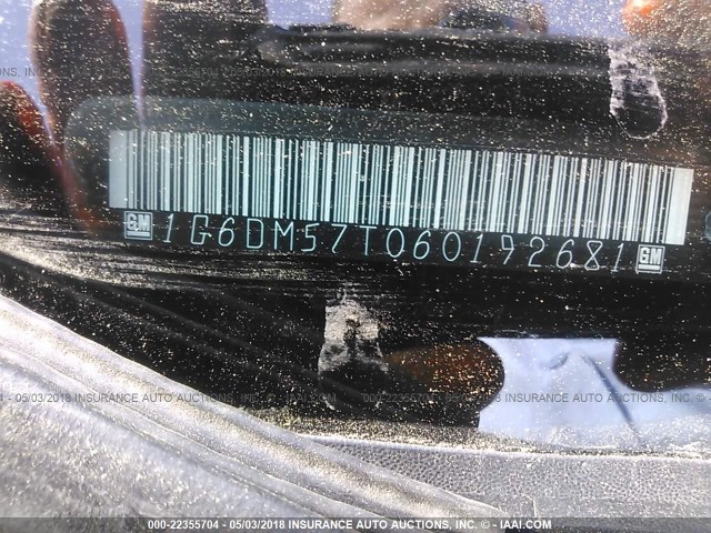 1G6DM57T060192681 - 2006 CADILLAC CTS GOLD photo 9