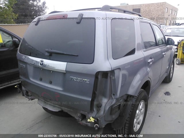 4F2CZ06138KM01030 - 2008 MAZDA TRIBUTE S GRAY photo 4