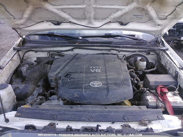 5TEUU42NX9Z602164 - 2009 TOYOTA TACOMA ACCESS CAB Ақ фото 10