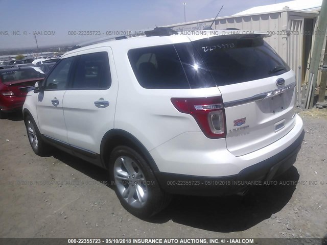1FMHK7F83CGA86589 - 2012 FORD EXPLORER LIMITED 白色 照片 3