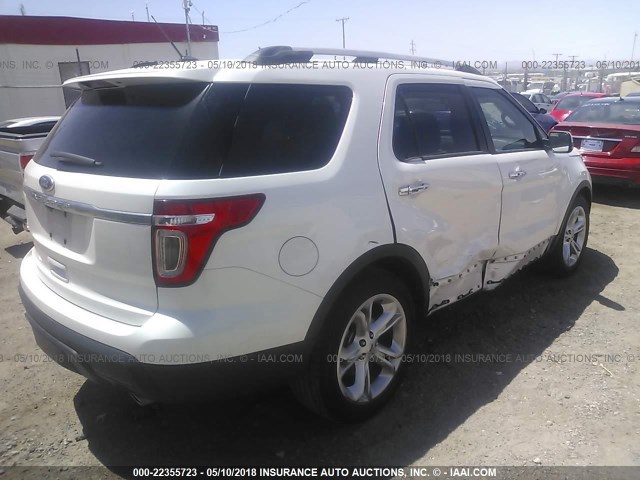 1FMHK7F83CGA86589 - 2012 FORD EXPLORER LIMITED WHITE photo 4