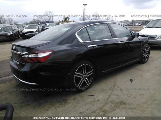 1HGCR2F5XHA283421 - 2017 HONDA ACCORD SPORT BLACK photo 4