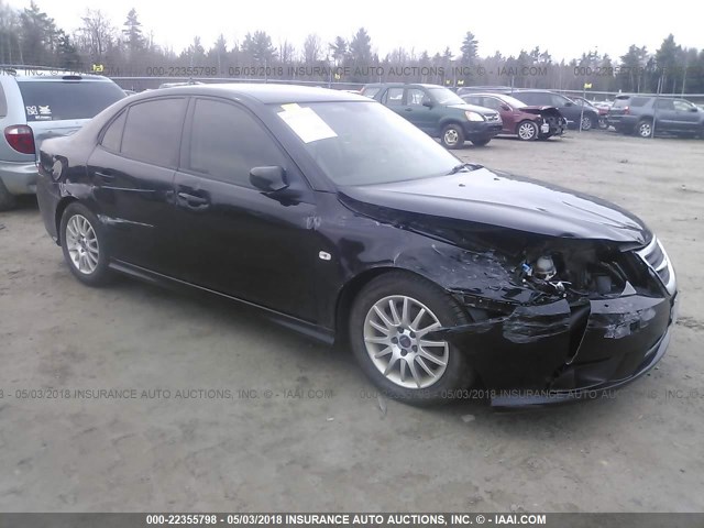 YS3FB49Y081111215 - 2008 SAAB 9-3 2.0T BLACK photo 1