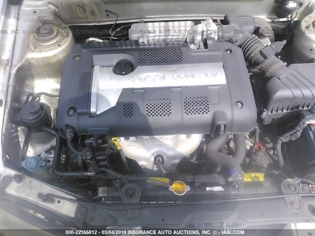 KMHDN45D63U700975 - 2003 HYUNDAI ELANTRA GLS/GT SILVER photo 10