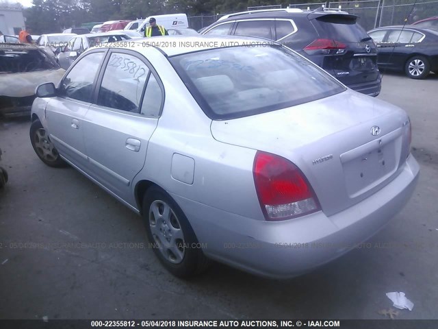 KMHDN45D63U700975 - 2003 HYUNDAI ELANTRA GLS/GT SILVER photo 3