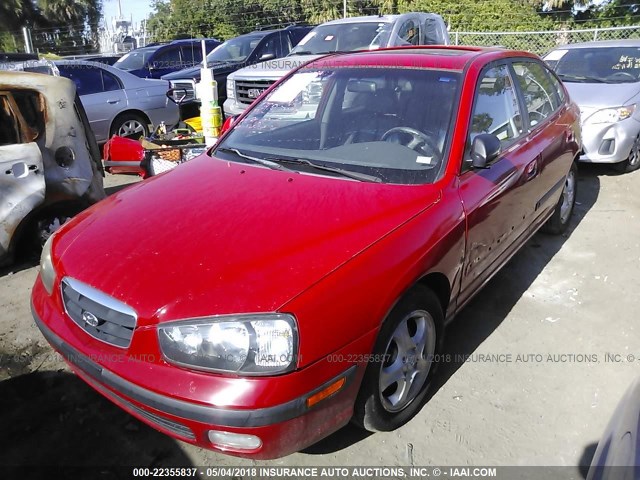 KMHDN55D83U100965 - 2003 HYUNDAI ELANTRA GLS/GT RED photo 2