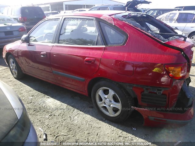 KMHDN55D83U100965 - 2003 HYUNDAI ELANTRA GLS/GT RED photo 3