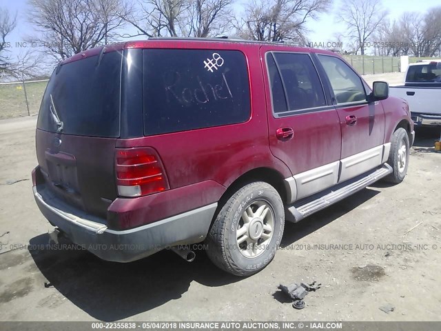 1FMPU16L64LA65316 - 2004 FORD EXPEDITION XLT RED photo 4