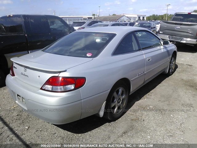 2T1CF22P71C428043 - 2001 TOYOTA CAMRY SOLARA SE/SLE SILVER photo 4