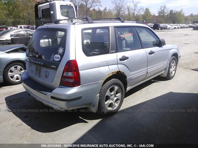 JF1SG65653H717557 - 2003 SUBARU FORESTER 2.5XS Сұр фото 4