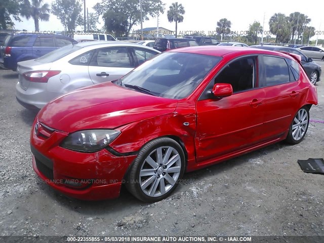 JM1BK34L291221714 - 2009 MAZDA SPEED 3 RED photo 2