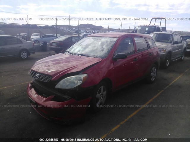 2T1KR32E54C224742 - 2004 TOYOTA COROLLA MATRIX XR RED photo 2