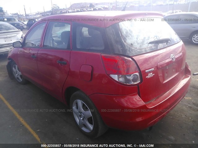 2T1KR32E54C224742 - 2004 TOYOTA COROLLA MATRIX XR RED photo 3