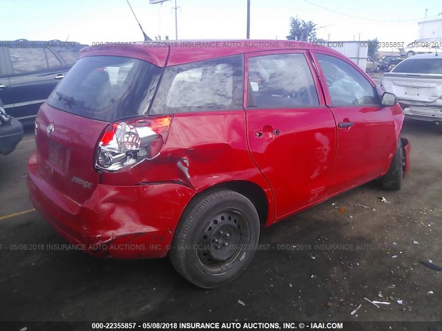 2T1KR32E54C224742 - 2004 TOYOTA COROLLA MATRIX XR RED photo 4