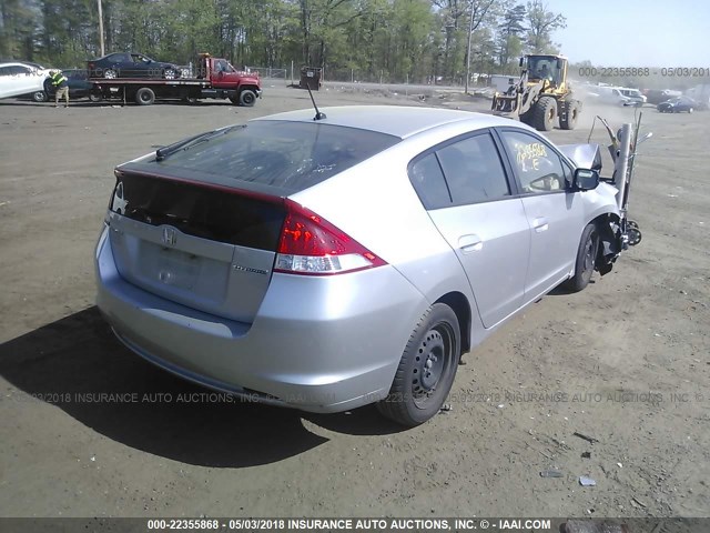 JHMZE2H59AS034026 - 2010 HONDA INSIGHT LX SILVER photo 4