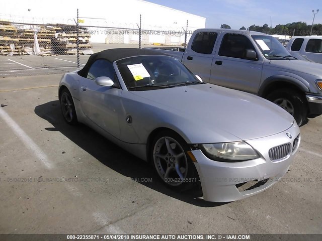 4USBU53596LX00764 - 2006 BMW Z4 3.0SI SILVER photo 1