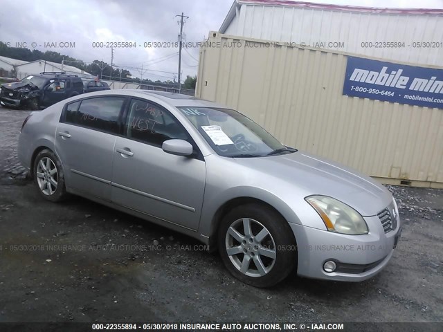 1N4BA41E44C923079 - 2004 NISSAN MAXIMA SE/SL SILVER photo 1