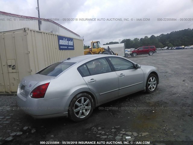 1N4BA41E44C923079 - 2004 NISSAN MAXIMA SE/SL SILVER photo 4