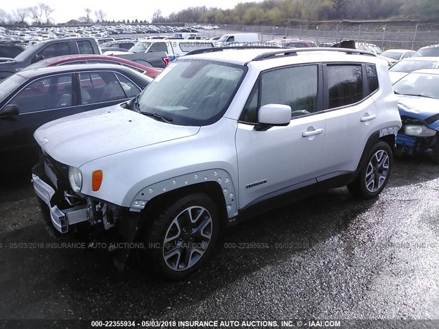 ZACCJABT7GPC47673 - 2016 JEEP RENEGADE LATITUDE WHITE photo 2