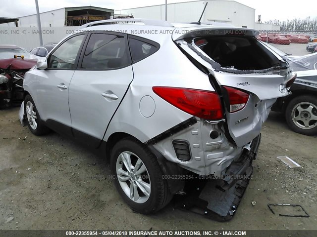 KM8JU3ACXCU337674 - 2012 HYUNDAI TUCSON GLS/LIMITED SILVER photo 3