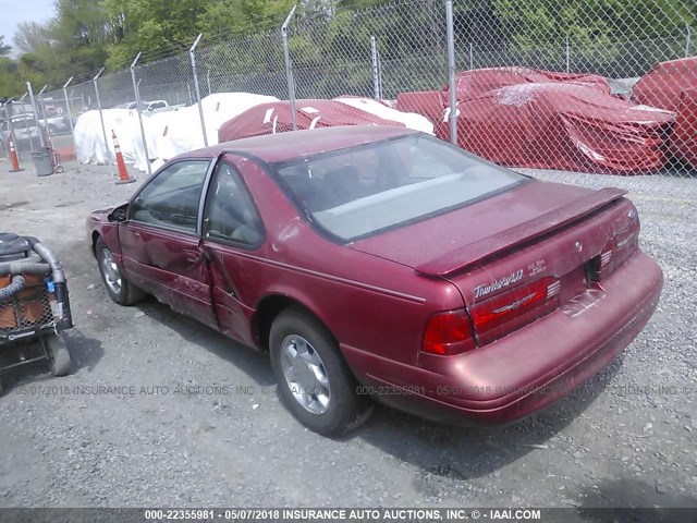 1FALP6248VH155633 - 1997 FORD THUNDERBIRD LX RED photo 3