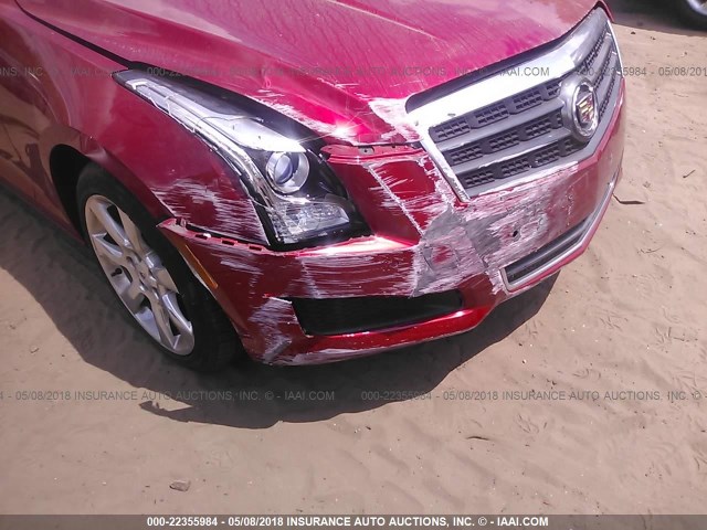 1G6AH5R36D0116836 - 2013 CADILLAC ATS LUXURY RED photo 6