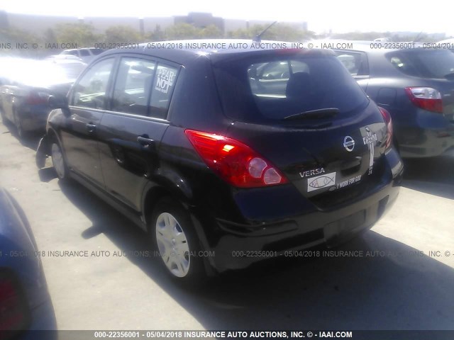 3N1BC1CP8CK291166 - 2012 NISSAN VERSA S/SL BLACK photo 3