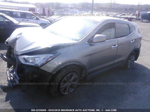 5XYZTDLB7GG374581 - 2016 HYUNDAI SANTA FE SPORT  GRAY photo 2