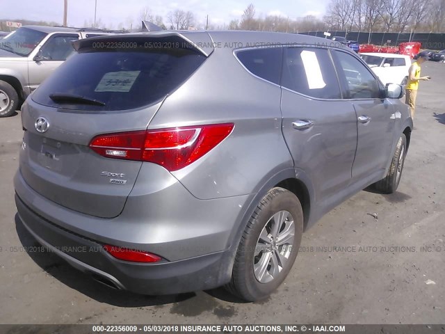 5XYZTDLB7GG374581 - 2016 HYUNDAI SANTA FE SPORT  GRAY photo 4