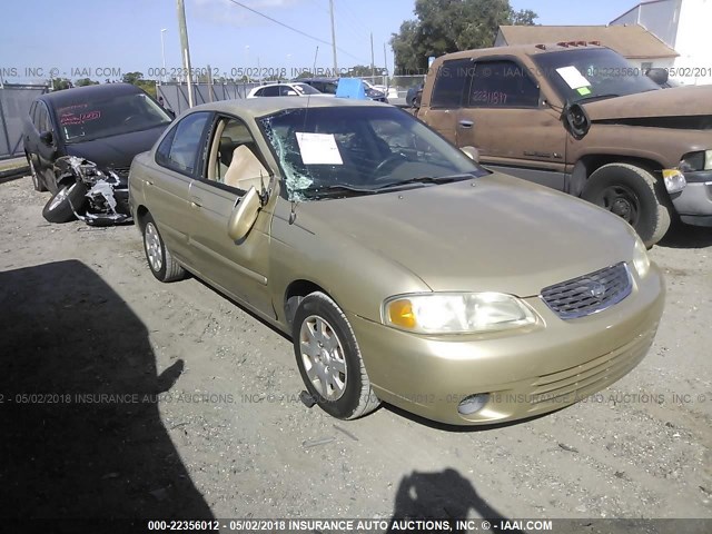 3N1CB51D52L584071 - 2002 NISSAN SENTRA XE/GXE GOLD photo 1