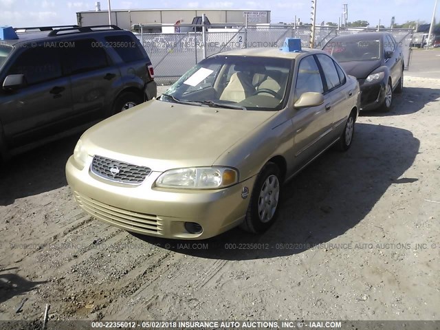 3N1CB51D52L584071 - 2002 NISSAN SENTRA XE/GXE GOLD photo 2