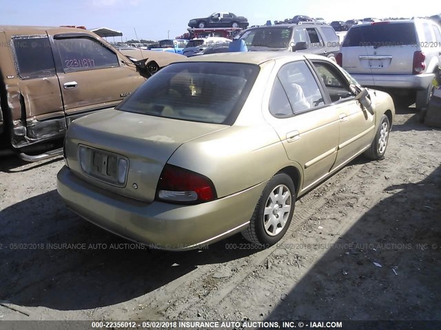 3N1CB51D52L584071 - 2002 NISSAN SENTRA XE/GXE GOLD photo 4