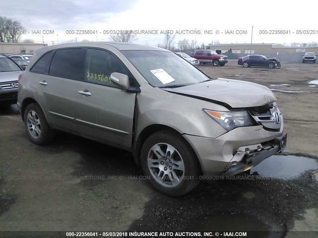 2HNYD28378H508467 - 2008 ACURA MDX TECHNOLOGY GOLD photo 1