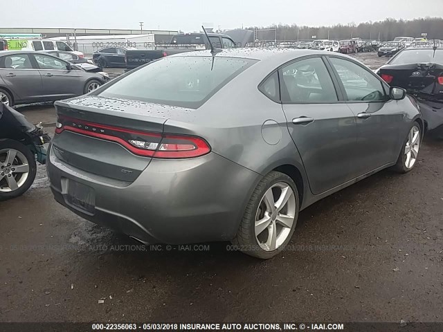 1C3CDFCBXDD341930 - 2013 DODGE DART LIMITED/R/T GRAY photo 4