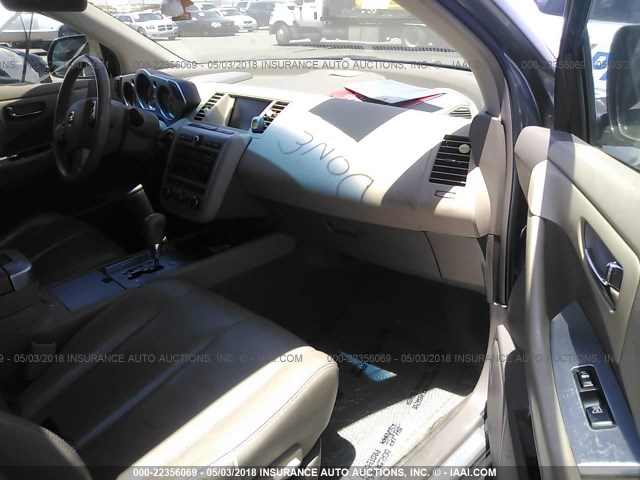 JN8AZ08T36W400993 - 2006 NISSAN MURANO SL/SE/S GRAY photo 5