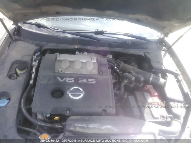 1N4BA41E04C831693 - 2004 NISSAN MAXIMA SE/SL GRAY photo 10