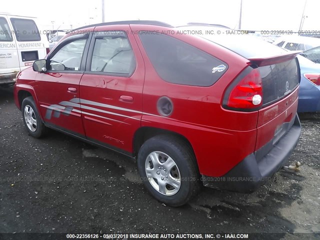 3G7DA03E63S551602 - 2003 PONTIAC AZTEK RED photo 3