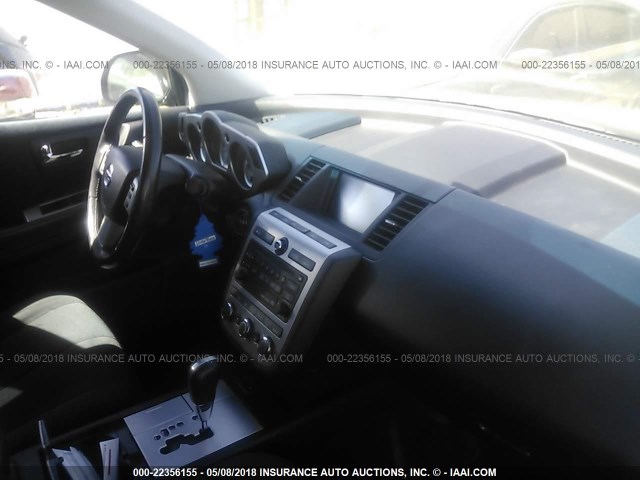 JN8AZ08T17W531888 - 2007 NISSAN MURANO SL/SE/S SILVER photo 5