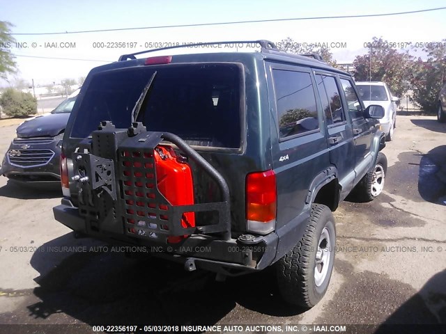 1J4FF68S5XL570855 - 1999 JEEP CHEROKEE SPORT/CLASSIC მწვანე ფოტო 4