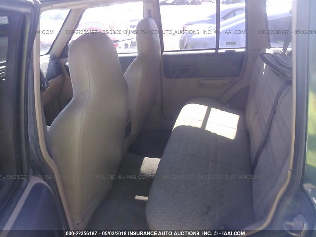 1J4FF68S5XL570855 - 1999 JEEP CHEROKEE SPORT/CLASSIC მწვანე ფოტო 8