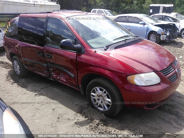 1D4GP24R97B184712 - 2007 DODGE GRAND CARAVAN SE RED photo 1