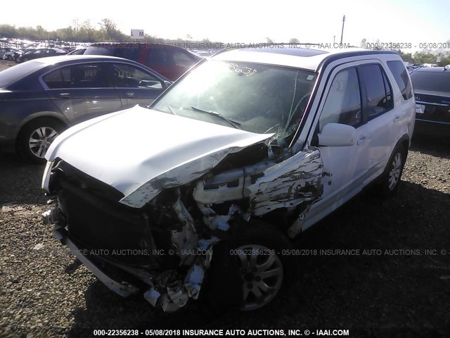 JHLRD789X5C015251 - 2005 HONDA CR-V SE/EX WHITE photo 2