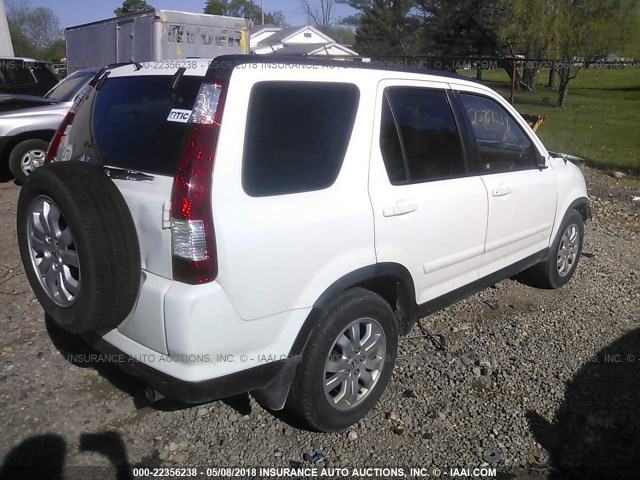 JHLRD789X5C015251 - 2005 HONDA CR-V SE/EX WHITE photo 4