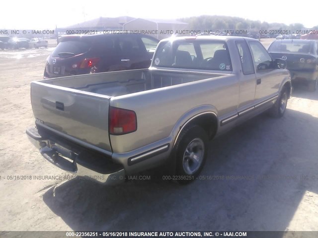 1GCCS19X6XK125404 - 1999 CHEVROLET S TRUCK S10 TAN photo 4