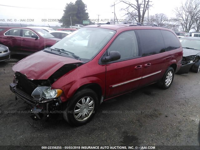 2A4GP54L06R656686 - 2006 CHRYSLER TOWN & COUNTRY TOURING RED photo 2