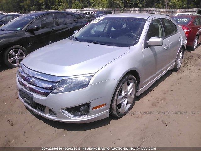 3FAHP0KC6AR181974 - 2010 FORD FUSION SILVER photo 2